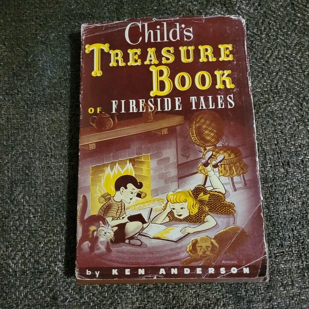 1950 Child's Treasure Book of Fireside Tales Ken Anderson Zondervan Vintage Kids